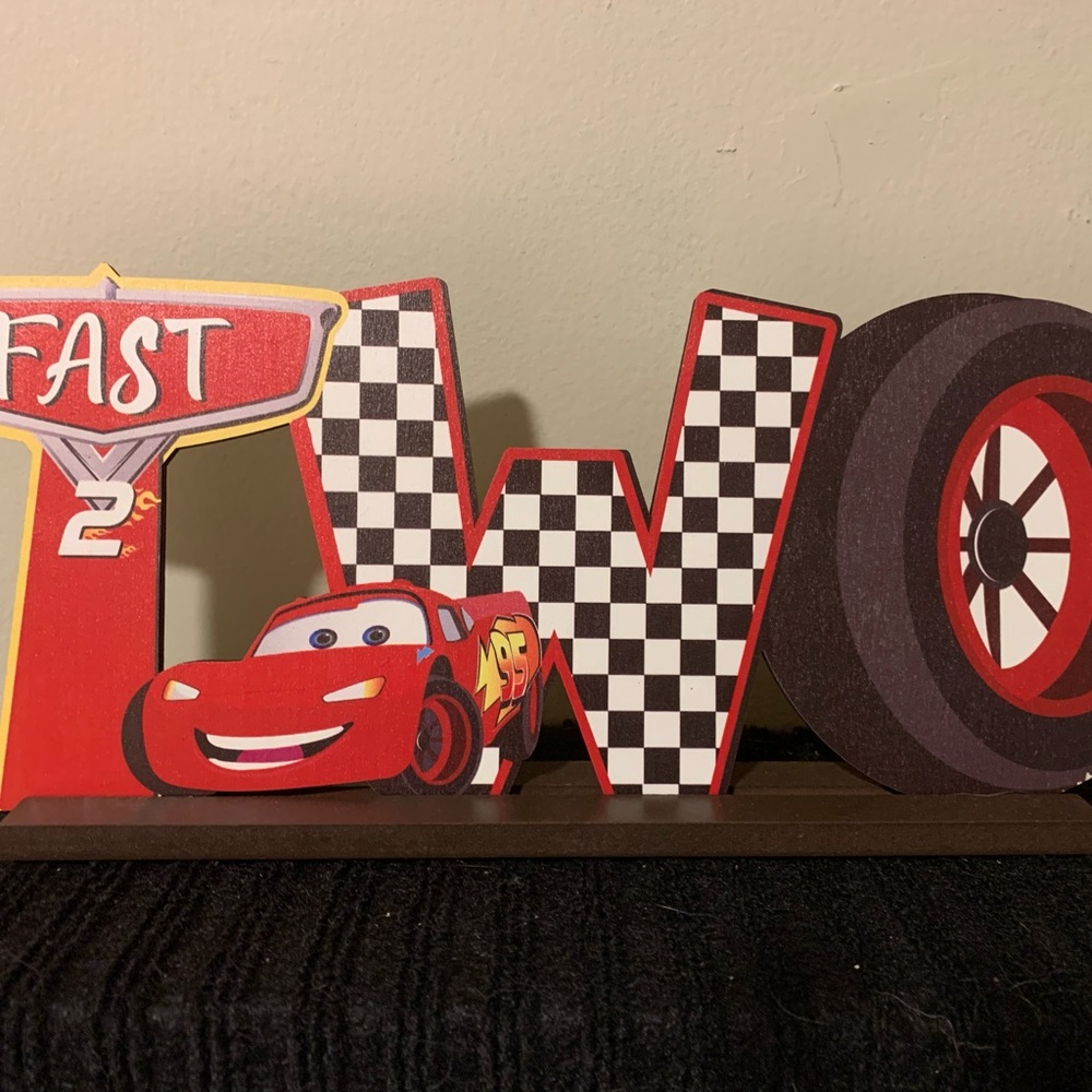 Disney’s Cars Happy Birthday sign for a 2yr old